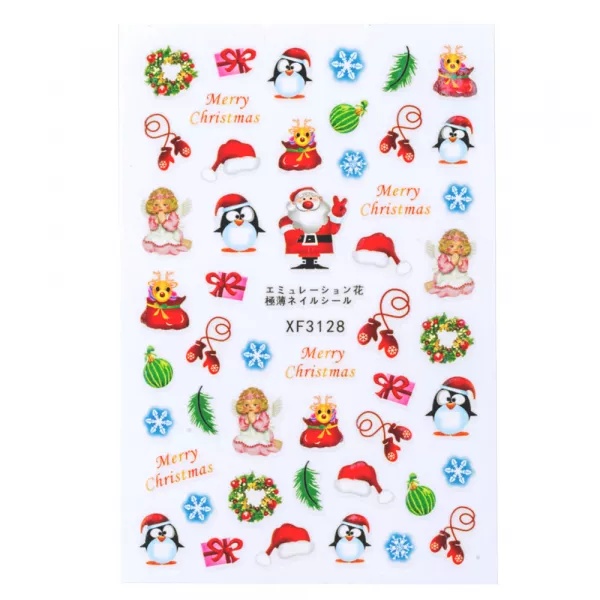 Sticker Lila Rossa pentru decor unghii, Craciun, Revelion si iarna, nail art, xf3128