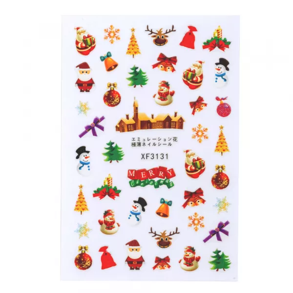 Sticker Lila Rossa pentru decor unghii, Craciun, Revelion si iarna, nail art, xf3131