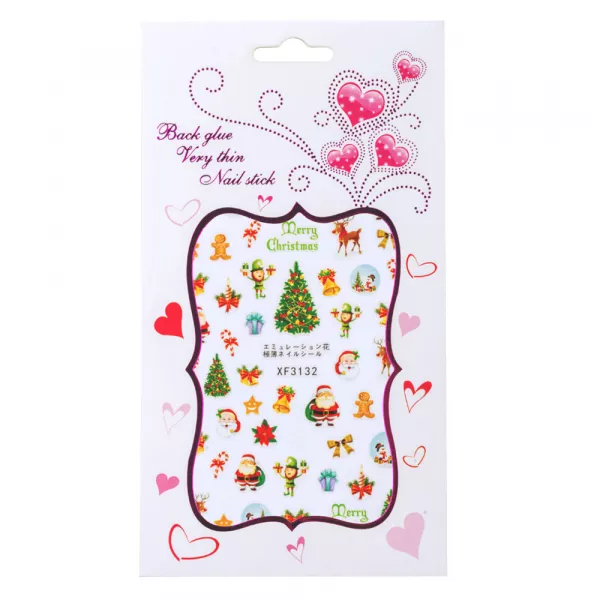 Sticker Lila Rossa pentru decor unghii, Craciun, Revelion si iarna, nail art, xf3132