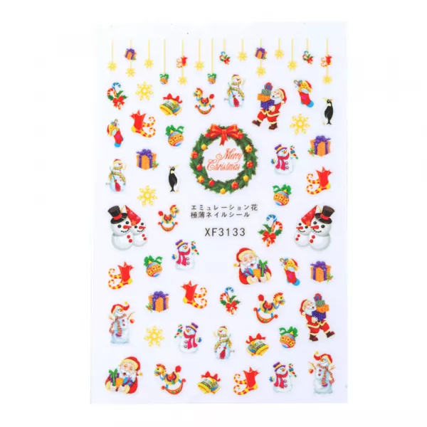 Sticker Lila Rossa pentru decor unghii, Craciun, Revelion si iarna, nail art, xf3133