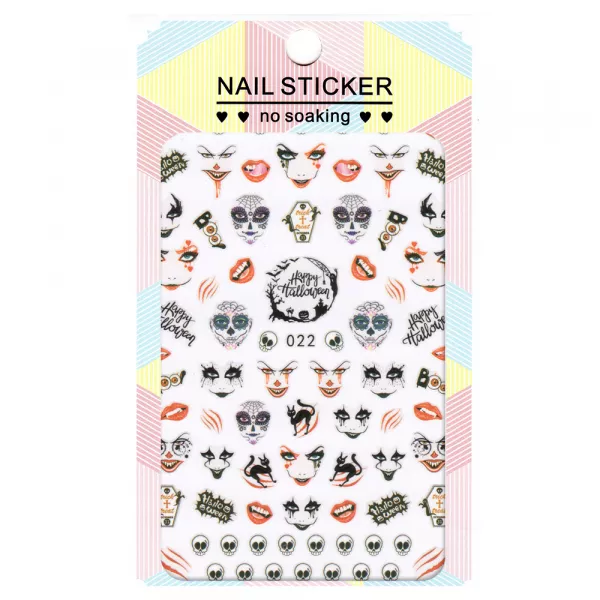 Sticker Lila Rossa pentru decor unghii, Halloween edition, nail art xf022