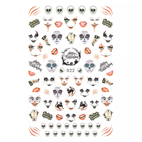 Sticker Lila Rossa pentru decor unghii, Halloween edition, nail art xf022