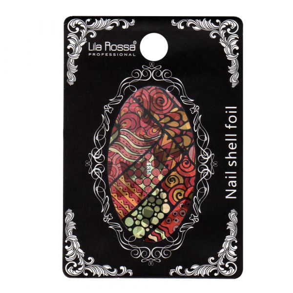 Folie decor unghii, Lila Rossa, cu adeziv, holografica, 135
