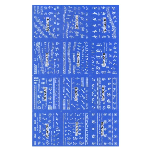 Sticker nail art, hbjy-197-200