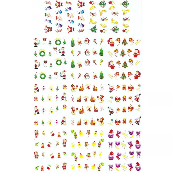 Set stickere nail art Lila Rossa, pentru Craciun, Revelion si iarna, 11 buc, ble-122-132