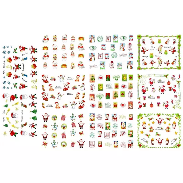 Set stickere nail art Lila Rossa, pentru Craciun, Revelion si iarna, 11 buc, ble-2325-2335