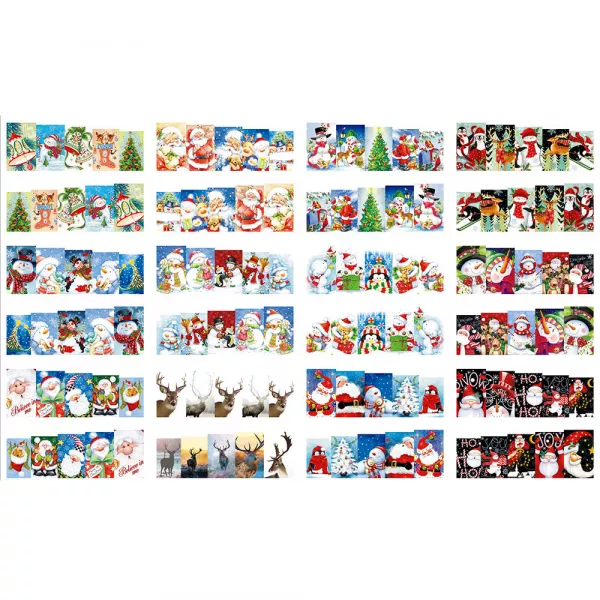 Set stickere nail art Lila Rossa, pentru Craciun, Revelion si iarna, 24 buc, bn-233-236