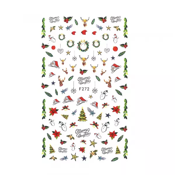 Stickere pentru decor unghii Lila Rossa, Craciun, Revelion, pentru iarna, f272