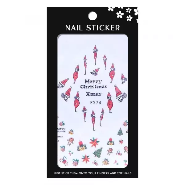 Stickere pentru decor unghii Lila Rossa, Craciun, Revelion, pentru iarna, f274