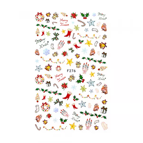 Stickere pentru decor unghii Lila Rossa, Craciun, Revelion, pentru iarna, f276