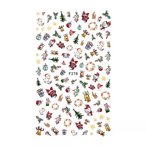 Stickere pentru decor unghii Lila Rossa, Craciun, Revelion, pentru iarna, f278