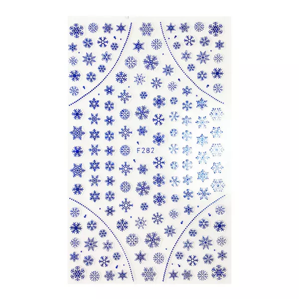 Stickere pentru decor unghii Lila Rossa, Craciun, Revelion, pentru iarna, f282-blue