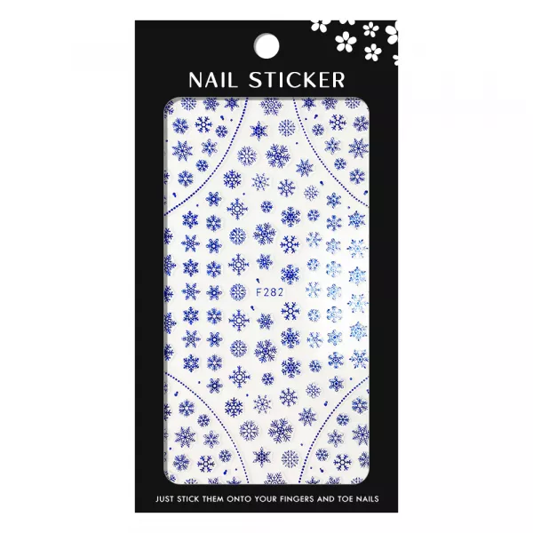 Stickere pentru decor unghii Lila Rossa, Craciun, Revelion, pentru iarna, f282-blue