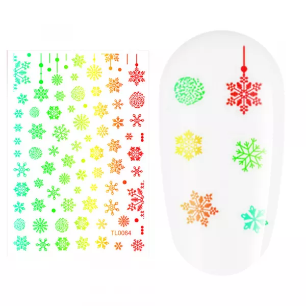 Sticker nail art Lila Rossa, pentru Craciun, Revelion si iarna, 14.5 x 9.1 cm, tl0064