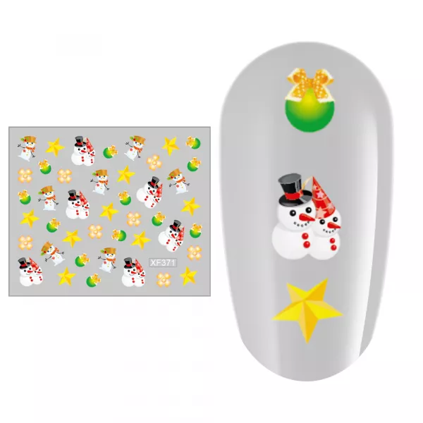 Sticker nail art Lila Rossa, pentru Craciun, Revelion si iarna, 7.2 x 10.5 cm, xf371