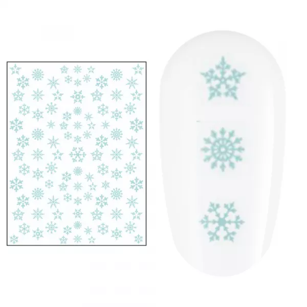 Sticker nail art Lila Rossa, pentru Craciun, Revelion si iarna, 15 x 9 cm, z-d4656