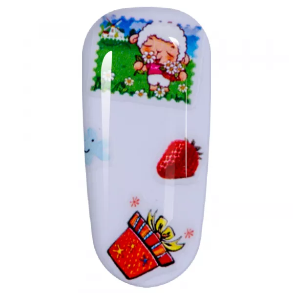 Sticker Lila Rossa pentru decor unghii, Craciun, Revelion si iarna, nail art, xf3124