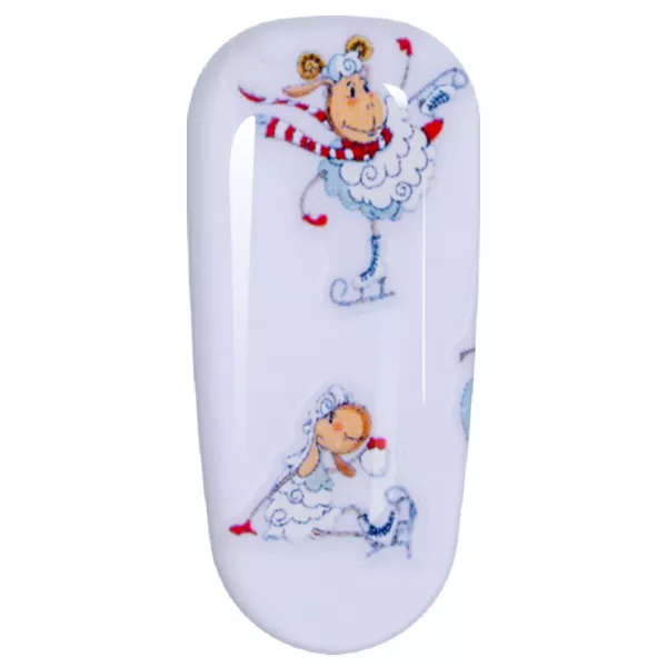 Sticker Lila Rossa pentru decor unghii, Craciun, Revelion si iarna, nail art, xf3125