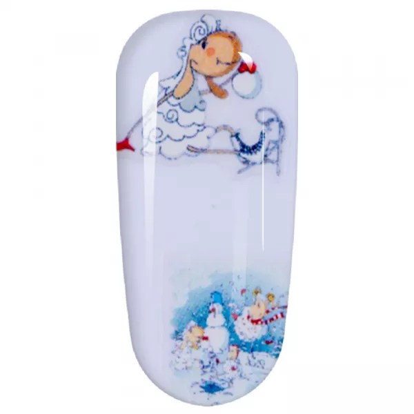 Sticker Lila Rossa pentru decor unghii, Craciun, Revelion si iarna, nail art, xf3125