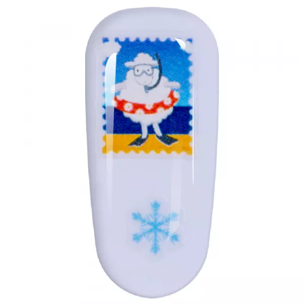 Sticker Lila Rossa pentru decor unghii, Craciun, Revelion si iarna, nail art, xf3125