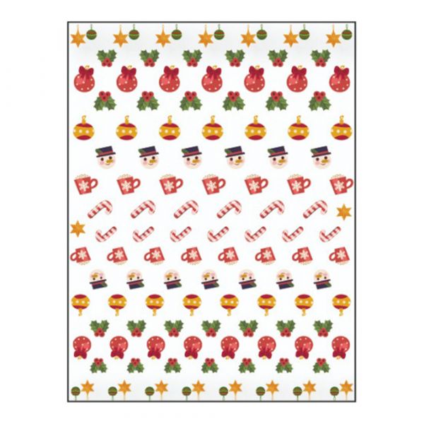 Sticker nail art Lila Rossa, pentru Craciun, Revelion si iarna, 15 x 9 cm, z-d4649