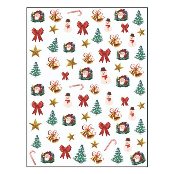 Sticker nail art Lila Rossa, pentru Craciun, Revelion si iarna, 15 x 9 cm, z-d4653
