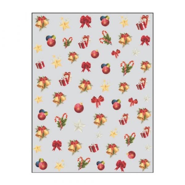 Sticker nail art Lila Rossa, pentru Craciun, Revelion si iarna, 15 x 9 cm, z-d4658