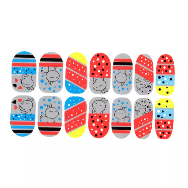 Sticker pentru unghii nail art, Lila Rossa, 14 in 1, nr 4