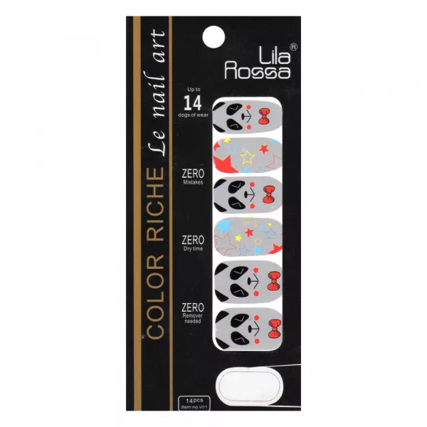 Sticker pentru unghii nail art, Lila Rossa, 14 in 1, nr 5
