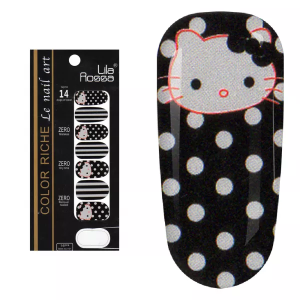Sticker pentru unghii nail art, Lila Rossa, 14 in 1, nr 8
