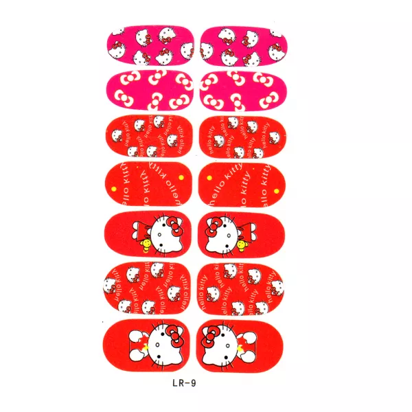 Sticker pentru unghii nail art, Lila Rossa, 14 in 1, nr 9