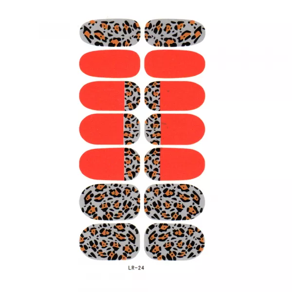 Sticker pentru unghii nail art, Lila Rossa, 14 in 1, nr 24