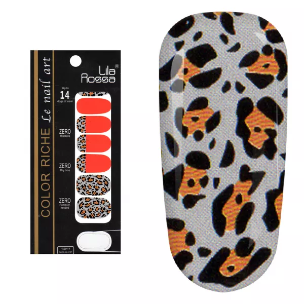 Sticker pentru unghii nail art, Lila Rossa, 14 in 1, nr 24
