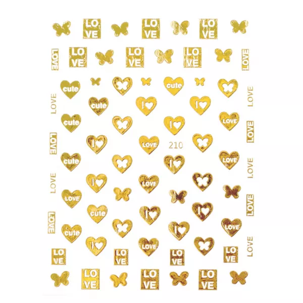 Tatuaj sticker Lila Rossa, cu efect acrilic, pentru decor unghii, nail art 210