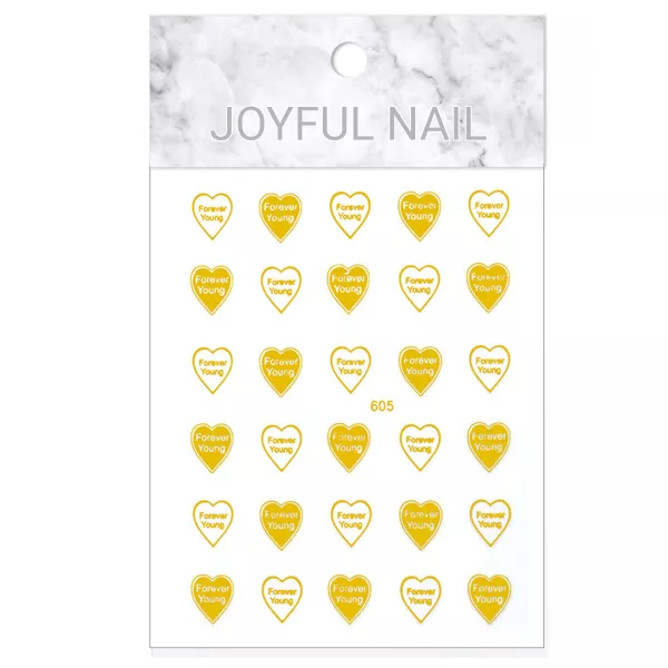 Tatuaj sticker Lila Rossa, cu efect acrilic, pentru decor unghii, nail art 605-gold