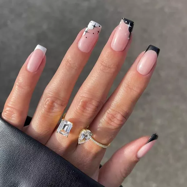 Tipsuri unghii false color press-on, career natural nails, 28 buc + lipici unghii false + pila unghii + betisor portocal
