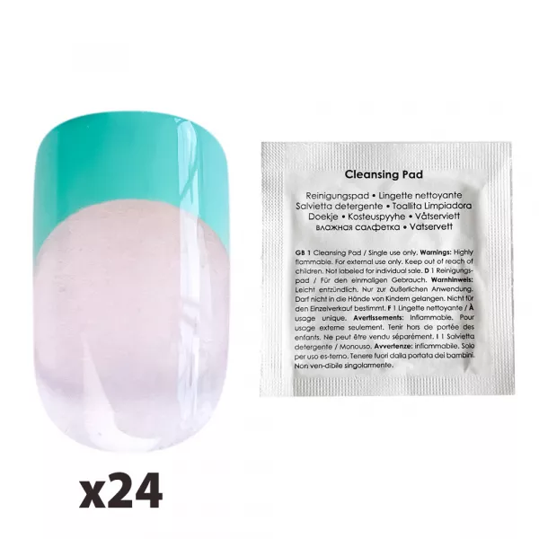 Tipsuri unghii false color press-on, Girlfriend Decorated Nails Dainty, Fingrs, 24 buc.