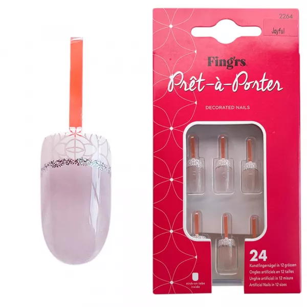 Tipsuri unghii false color press-on, Pret-a-Porter Decorated Nails, Tranquil, Fingrs, 24 buc.