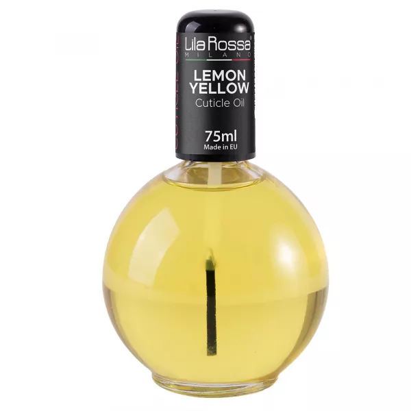 Ulei cuticule cu pensula, Lila Rossa, aroma Lemon Yellow, 75 ml