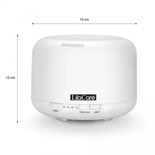 Umidificator si difuzor aromaterapie, Aroma Diffuser, Lila Care, 500 ml, cu telecomanda