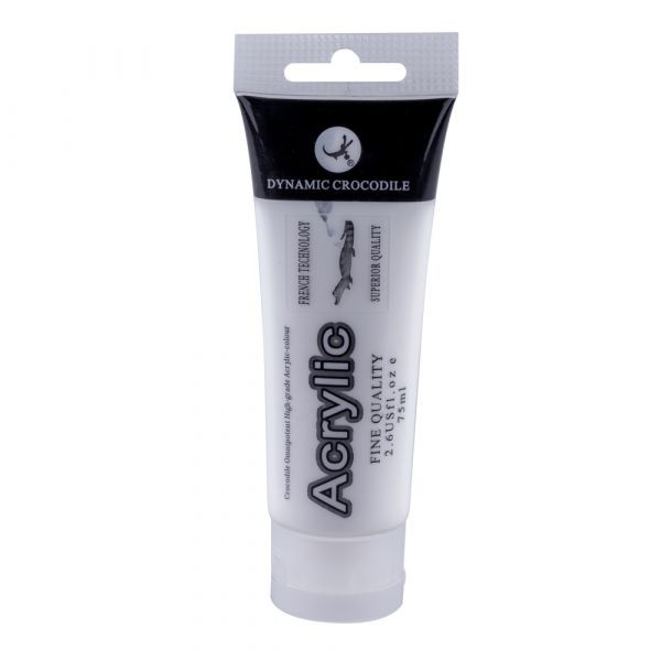 Vopsea acrilica Dynamic Crocodile, 75 ml, alba