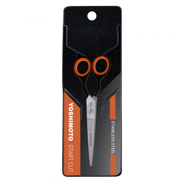 Foarfeca pentru barba, Yoshimoto, Start Cut, maner negru, 6 inch