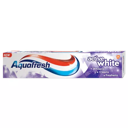 Pasta de dinti  - AQUAFRESH PASTA DINTI ACTIVE WHITE 125ML 12/BAX, lucidiusmarket.ro