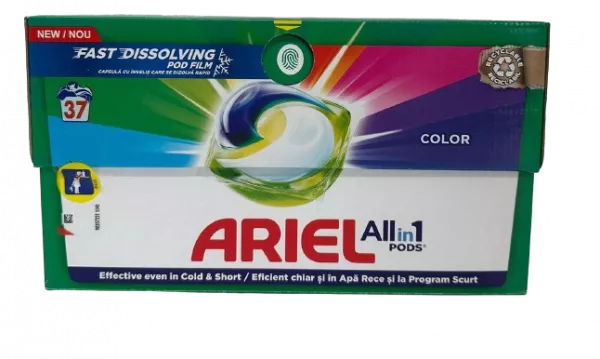 ARIEL DETERGENT CAPSULE COLOR 37BUC ECO BOX 4/BAX