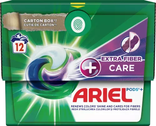Detergent capsule - ARIEL DETERGENT CAPSULE EXTRA FIBER CARE 12BUC 4/BAX, lucidiusmarket.ro