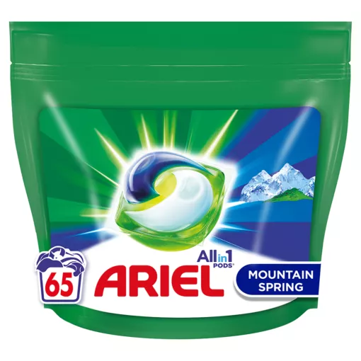 Detergent capsule - ARIEL DETERGENT CAPSULE MOUNTAIN SPRING 65BUC 2/BAX, lucidiusmarket.ro