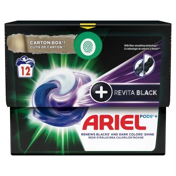 Detergent capsule - ARIEL DETERGENT CAPSULE REVITA BLACK 12BUC 4/BAX, lucidiusmarket.ro