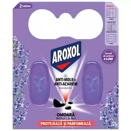 Insecticide - AROXOL GEL ANTIMOLII&ANTIACARIENI LAVANDA 2BUC 24/BAX, lucidiusmarket.ro