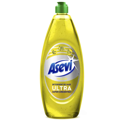 ASEVI DETERGENT VASE ULTRA CONCENTRAT YELLOW 650ML 12/BAX