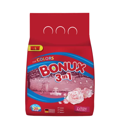 Detergent pudra - BONUX 3IN1 AUTOMAT COLOR ROSE 2KG 6/BAX, lucidiusmarket.ro